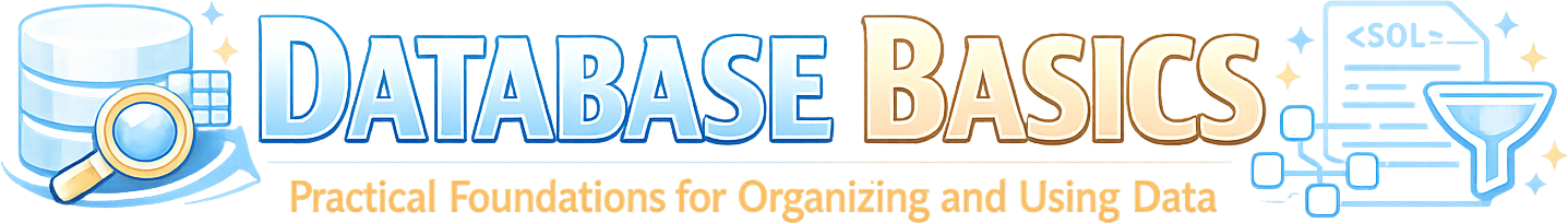 Database Basics: Practical Foundations for Organizing and Using Data logo