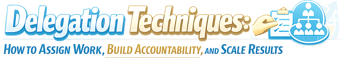 Delegation Techniques: How to Assign Work, Build Accountability, and Scale Results logo
