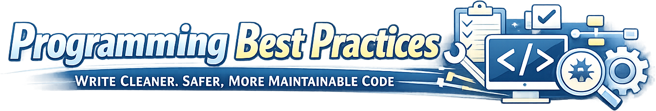 Programming Best Practices: Write Cleaner, Safer, More Maintainable Code logo