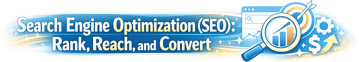 Search Engine Optimization (SEO): Rank, Reach, and Convert logo